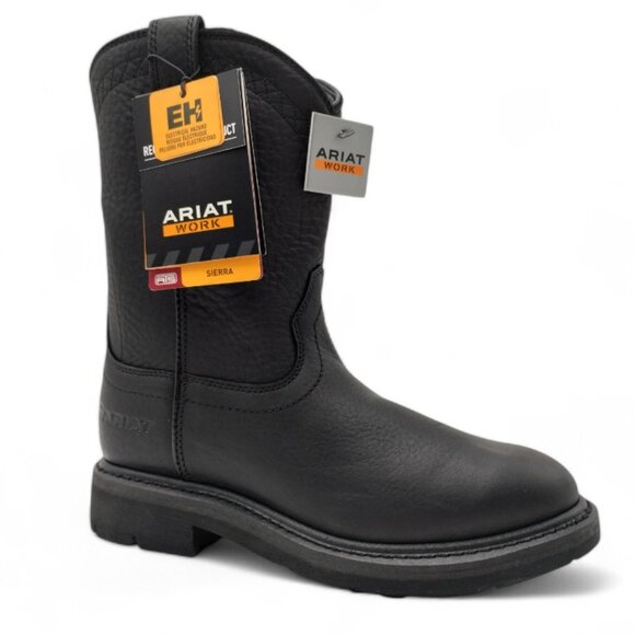 Ariat Men's Black Sierra Roper Size 12W EE Toe SR EH Safety Work Boot 10002422 - Picture 15 of 15